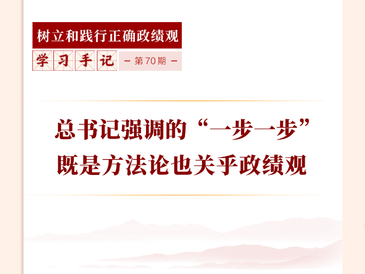总书记强调的“一步一步”既是方法论也关乎政绩观